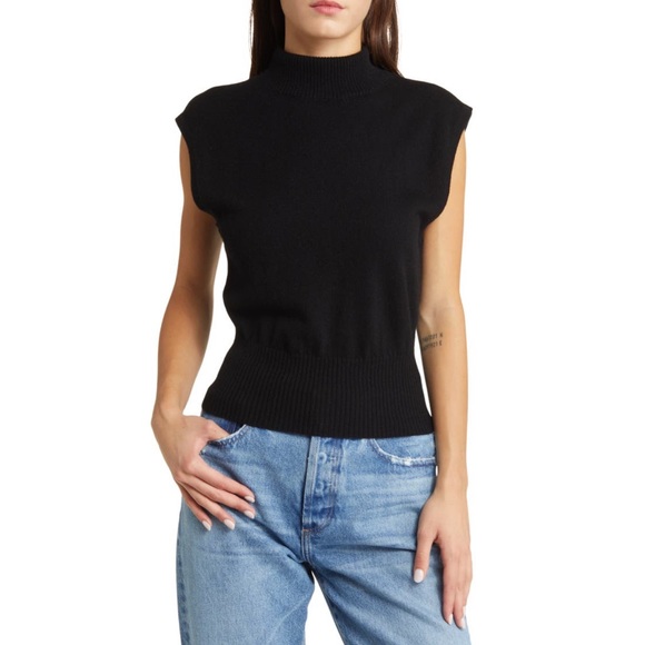 Reformation Tops - REFORMATION Arco Cashmere Sleeveless Turtleneck Sweater